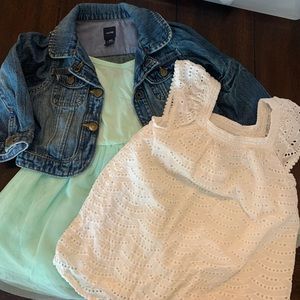 Baby Gap Jean Jacket (12-18m) with 2 Dresses